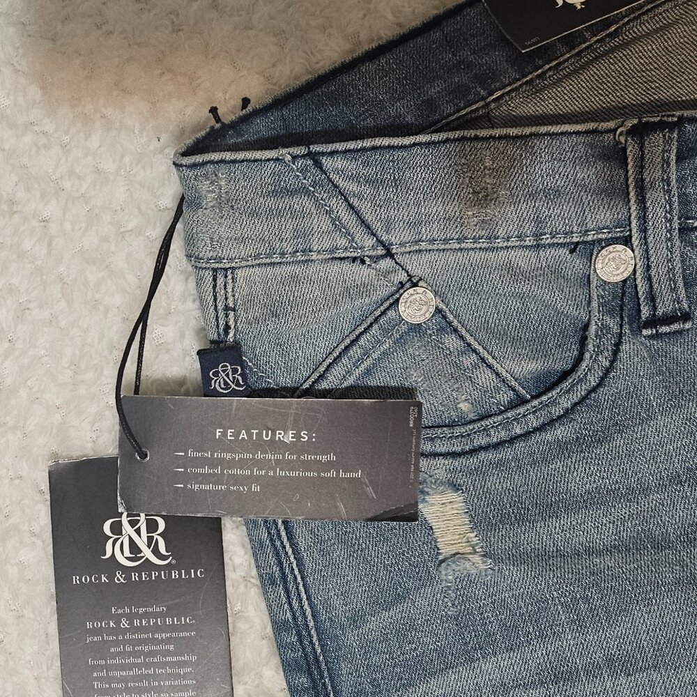 ROCK & REPUBLIC Womens Kasandra Bootcut Jeans - Size 6M - Picture 10 of 13